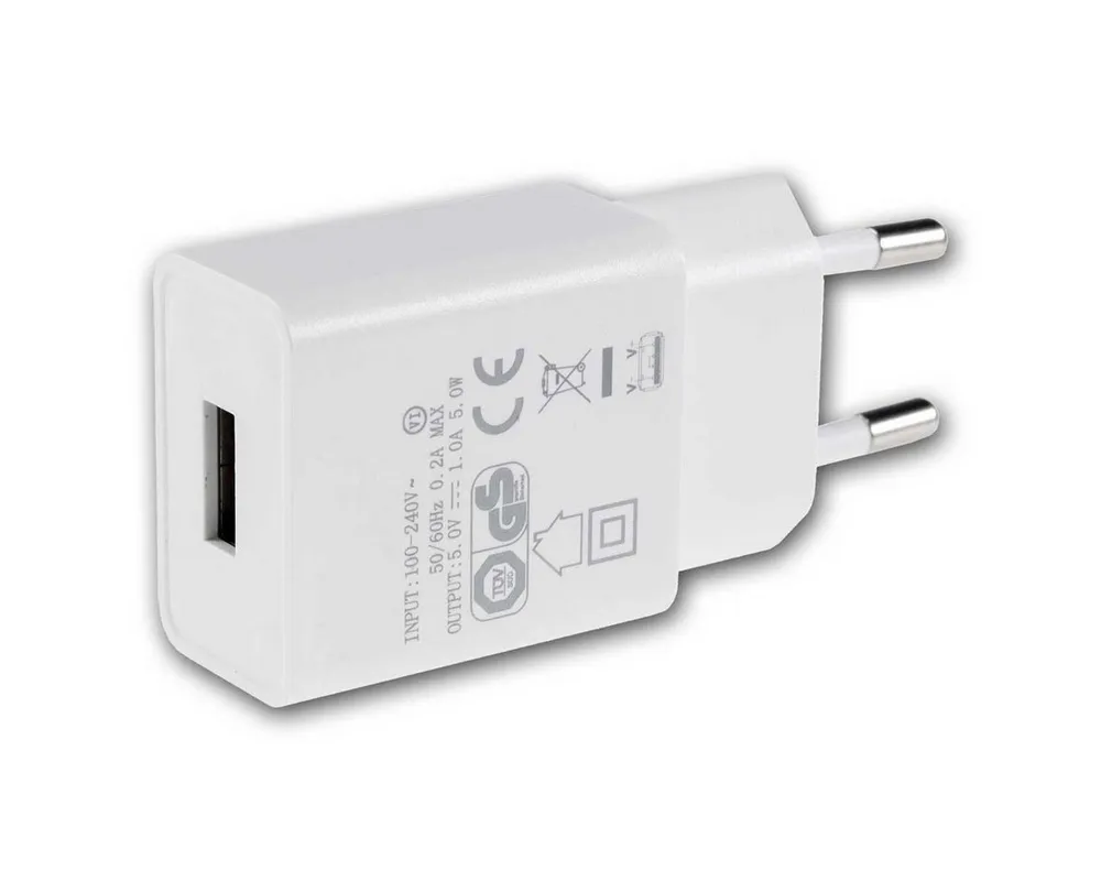 ChiliTec Stecker-Netzteil ws mit USB "CTN-0510" 5V=, 1A, 5W Steckernetzteil