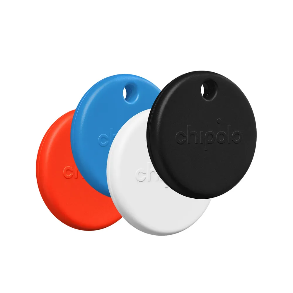 Chipolo Pop - Bluetooth-Tracker für Apple und Android - 4er-Set - Weiß