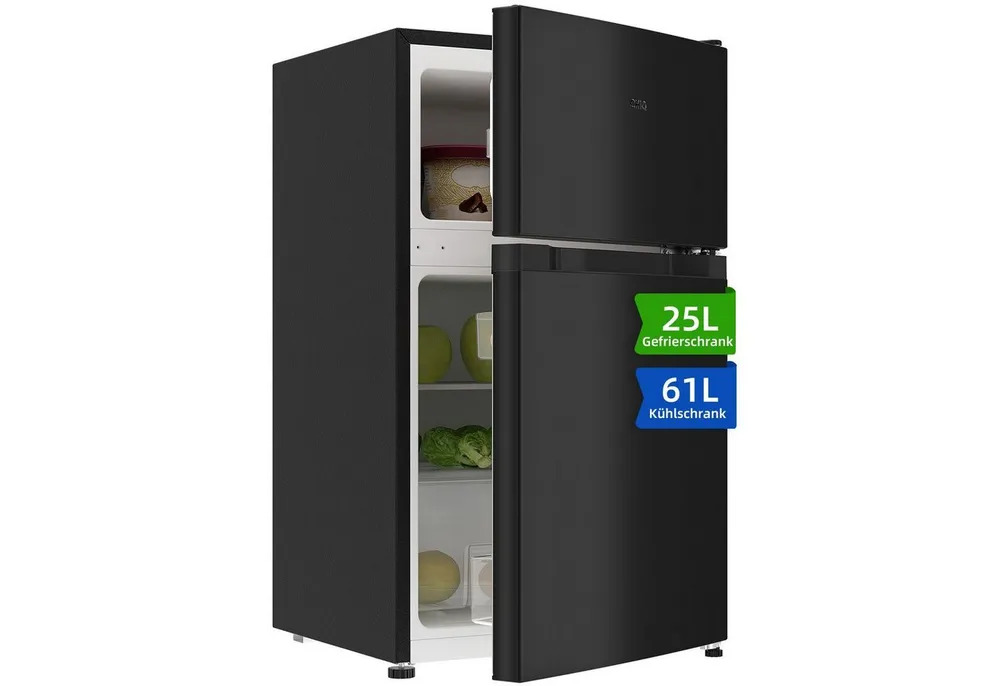 CHiQ Kühl-/Gefrierkombination FTM86L42, 85 cm hoch, 47 cm breit, Mini-Kühlschrank, 4 Starkes Gefrieren, 12 J Garantie auf Kompressor