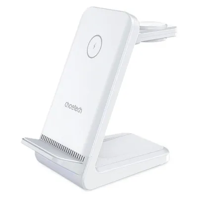 Choetech T608 15W 4in1 Induktionsladestation – Weiss