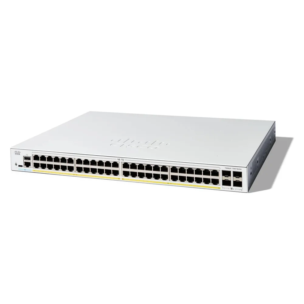 Cisco 48 RJ-45 Gigabit Switch mit 4 SFP+ Layer L2/L3 QoS Metal Managed Weiß