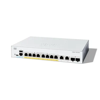 Switch Cisco Catalyst 1300 Managed L2 8x Gigabit Ethernet PoE+ 2x SFP Rackmontage
