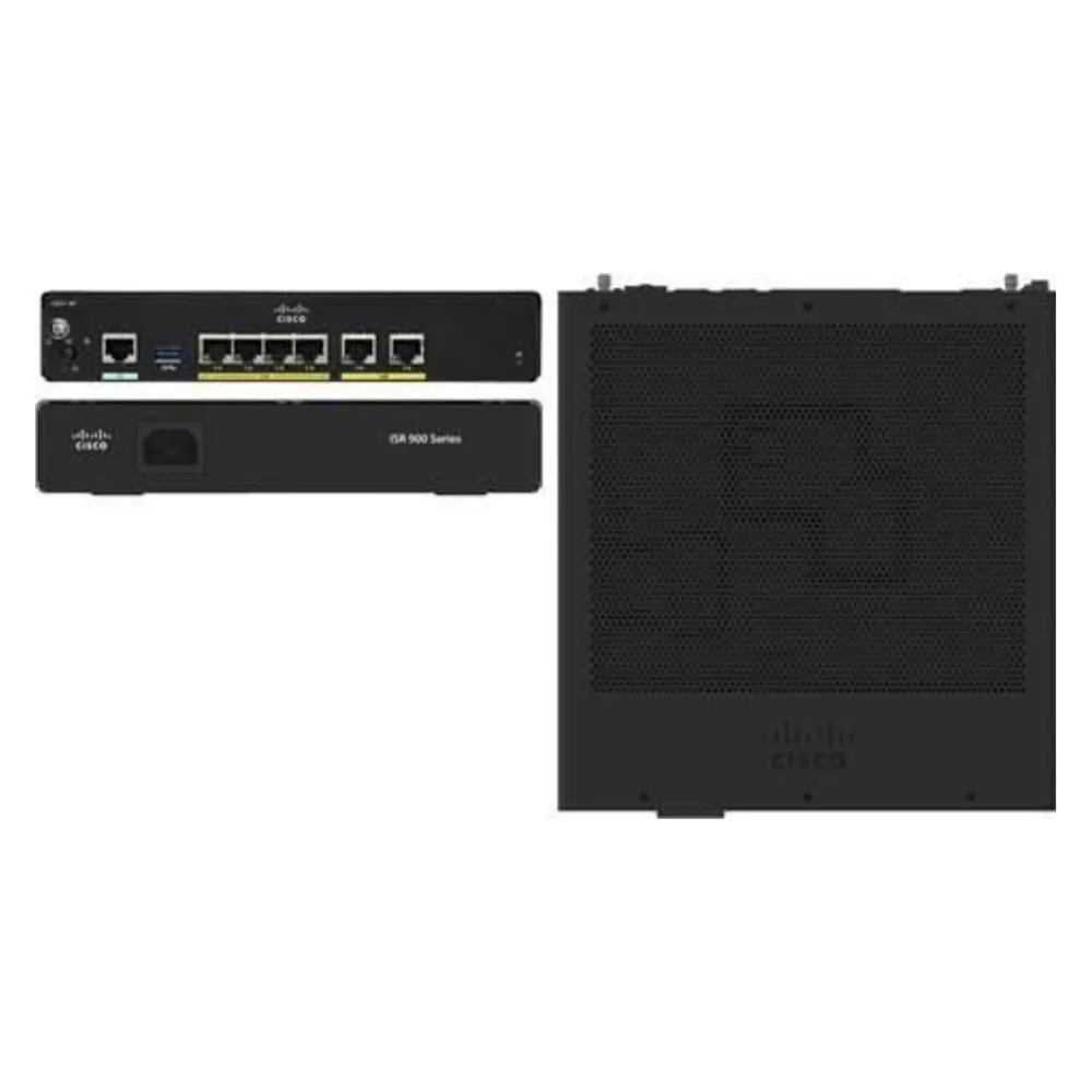 Router Cisco C921-4P Gigabit Ethernet 150Mbps Managed 4xRJ-45 Schwarz