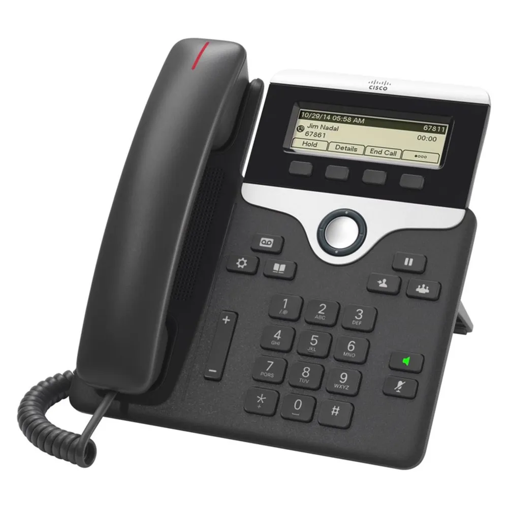 IP-Telefon Cisco 7811 Schwarz Silber 1 Leitung PoE LED-Display Wandmontage