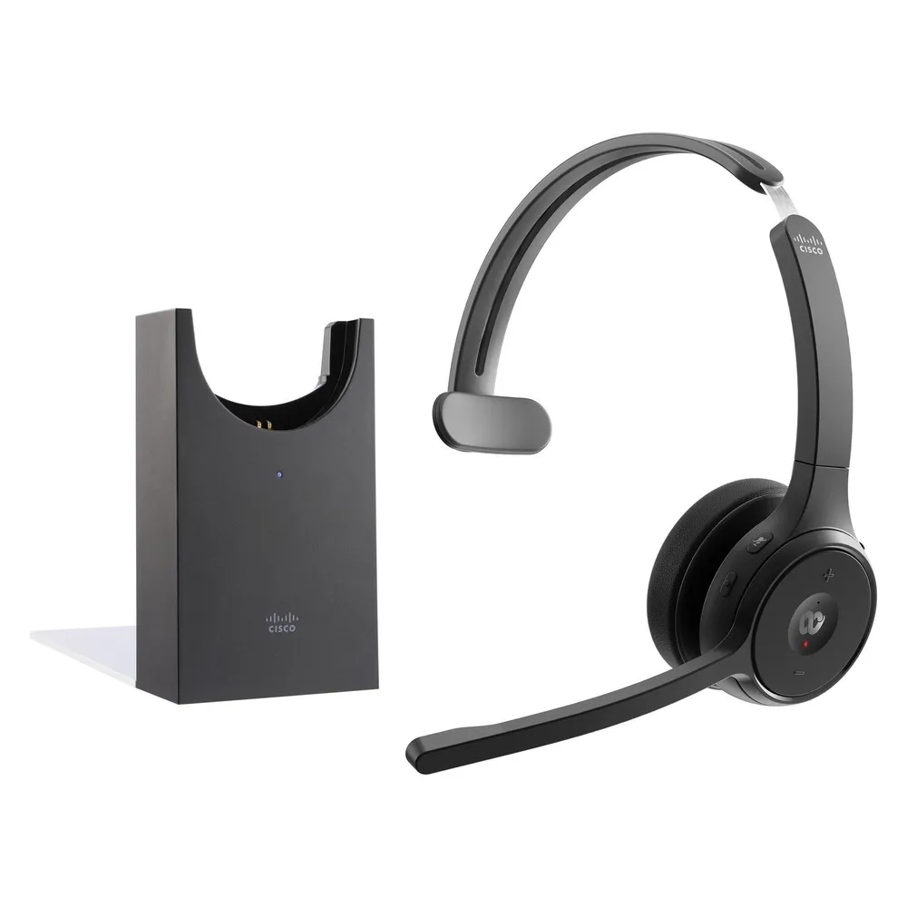 Cisco HS-WL-721-BUNAS-C kabellose Bluetooth Kopfhörer mit Geräuschunterdrückung und Mikrofon schwarz