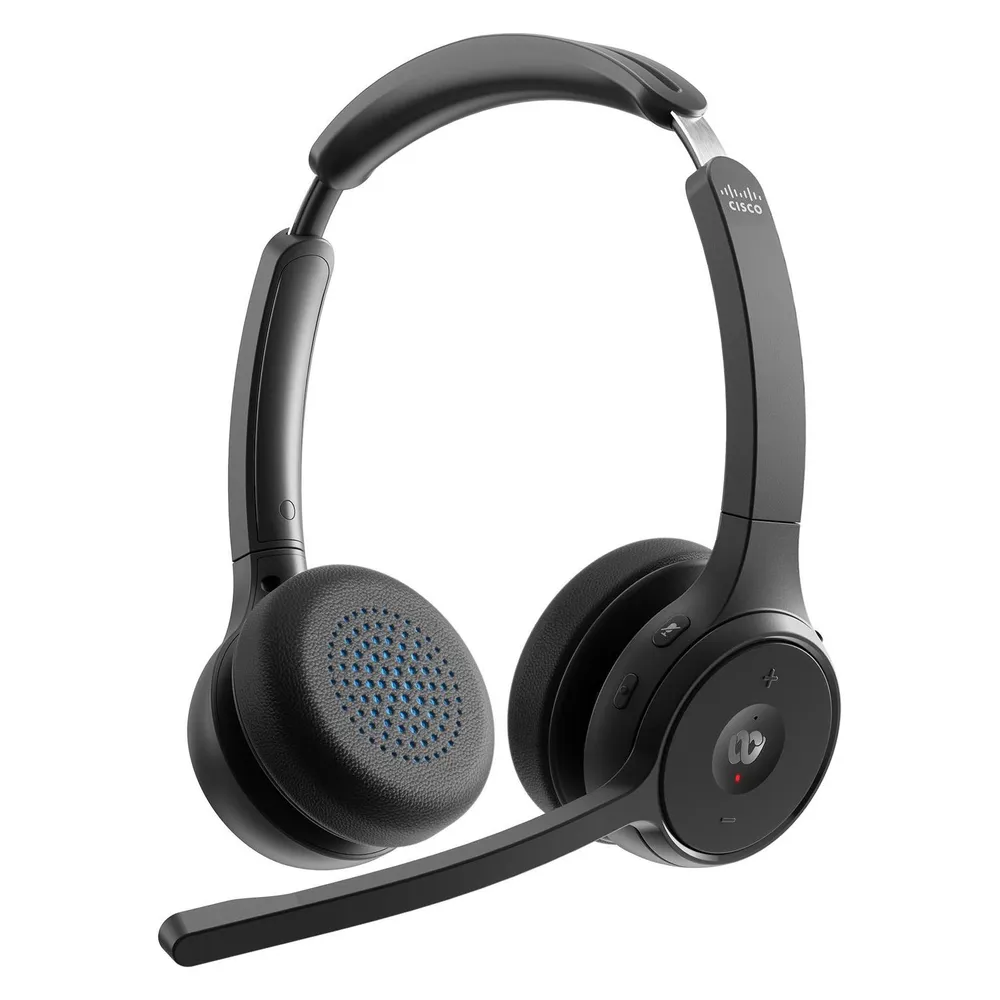 Cisco HS-WL-722-BUNA-C kabellose Bluetooth Kopfhörer mit Geräuschunterdrückung und Mikrofon schwarz