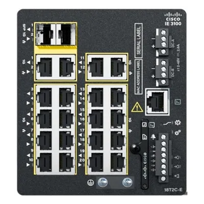 Cisco Catalyst IE3100 Managed Switch L2/L3 18 Gigabit Ethernet Ports Rack-Montage