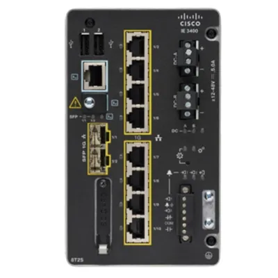 Switch Cisco Catalyst IE3400 Managed L2 8 Gigabit Ethernet Ports 2 SFP Rack-Montage