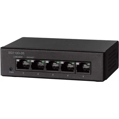 Cisco SG110D-05 Switch mit 5 Gigabit-Ports