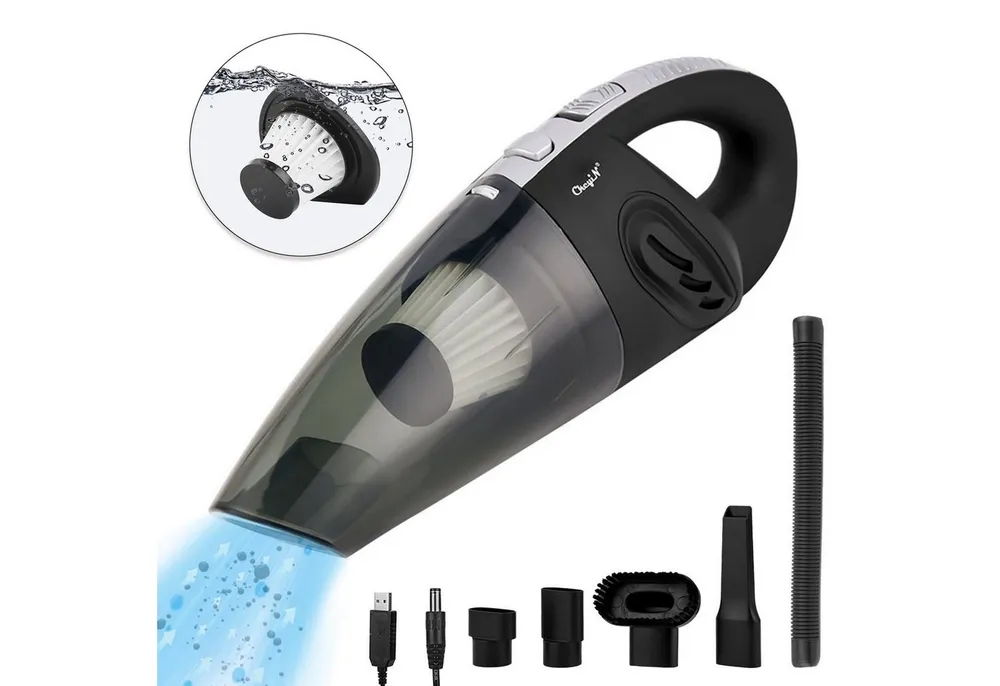 CkeyiN Akku-Handstaubsauger 3200Pa Kabelloser Nass-Trocken-Nutzung Staubsauger mit 5 Düsen, 120,00 W, mit Beutel, 20 Min. Laufzeit, kleiner Handstaubsauger für Auto/ Haus