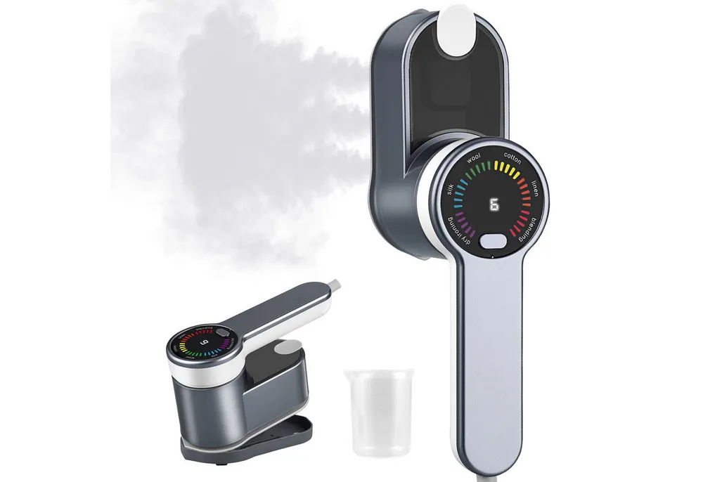 CkeyiN Dampfbügeleisen 2-in-1 Tragbares Bügeleisen 5s Aufheizen 6 Modi LED-Anzeige 120ml Tank, 1200,00 W, 180° drehbarem Griff Trocken-Nass Bügeln Inkl. Hitzeschutzmatte reise
