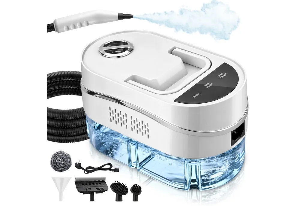 CkeyiN Pro Dampfreiniger Handdampfreiniger,1200 ml Tank,Küchenreiniger,Tragbarer Reiniger, 1500 W, mit 8 Aufsätzen,für Boden, Küche, Fenstern,Badezimmern, Autos