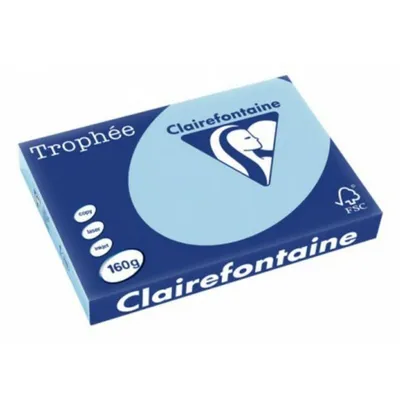 Papiereinzelblatt Clairefontaine Perfocopy 1113C A3 160 g/m2 250 Blatt Blau