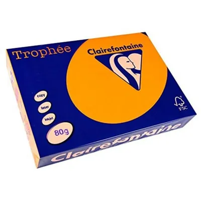 Papiereinzelblatt Clairefontaine 2978C A4 Orange Fluo 80 g/m2 500 Blatt