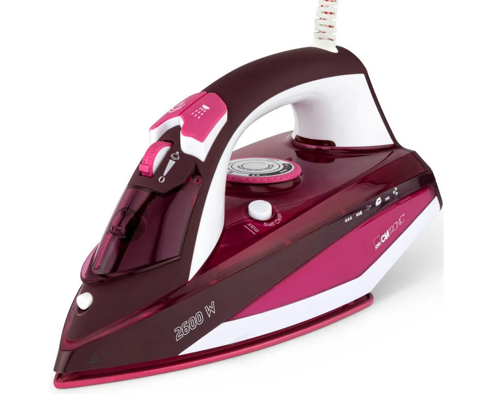 CLATRONIC Dampfbügeleisen DB 3705, kratzfeste Keramiksohle, 7 Funktionen, 2600 W