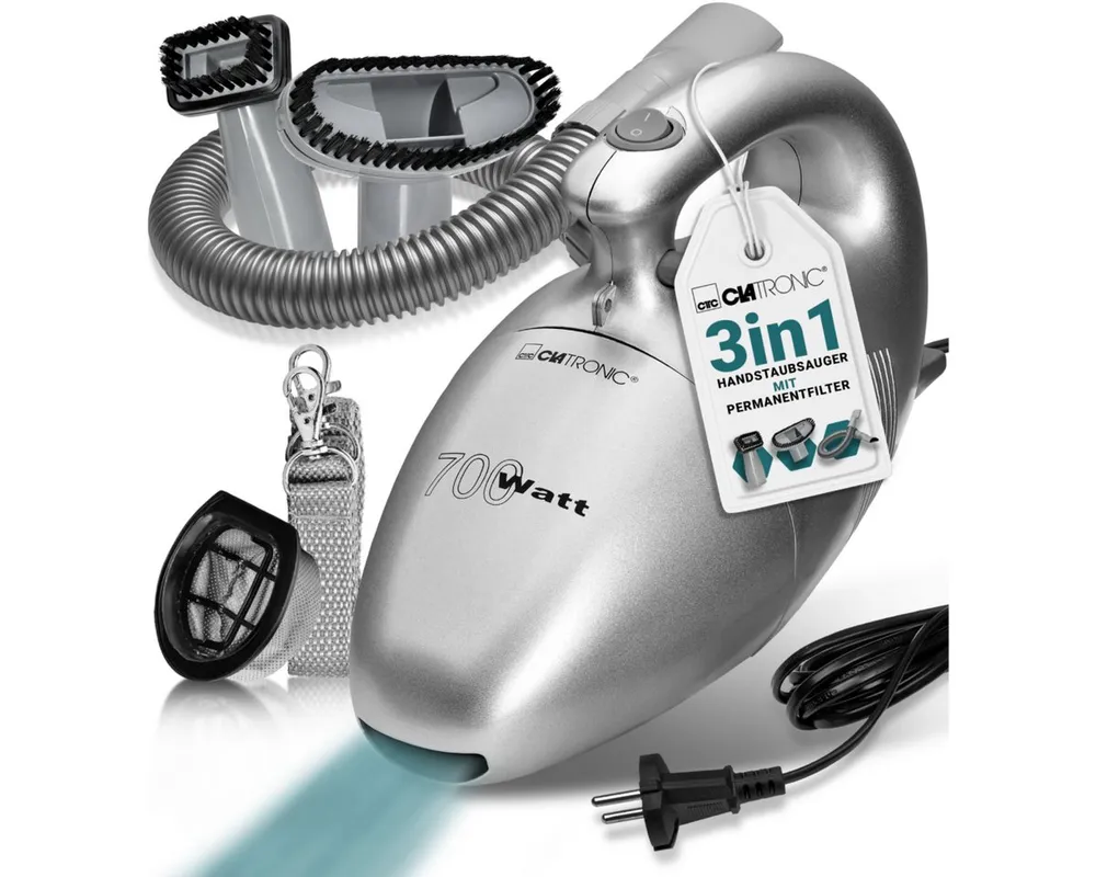 CLATRONIC Handstaubsauger HS 2631, Handstaubsauger mit 700 Watt & geringem Gewicht