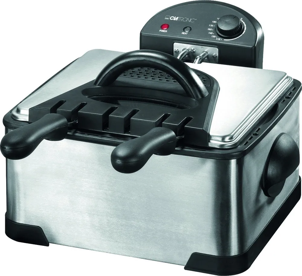 CLATRONIC Kaltzonenfritteuse FR 3195, inkl. 3 Frittierkörbe, für 4 Liter Öl/Fett