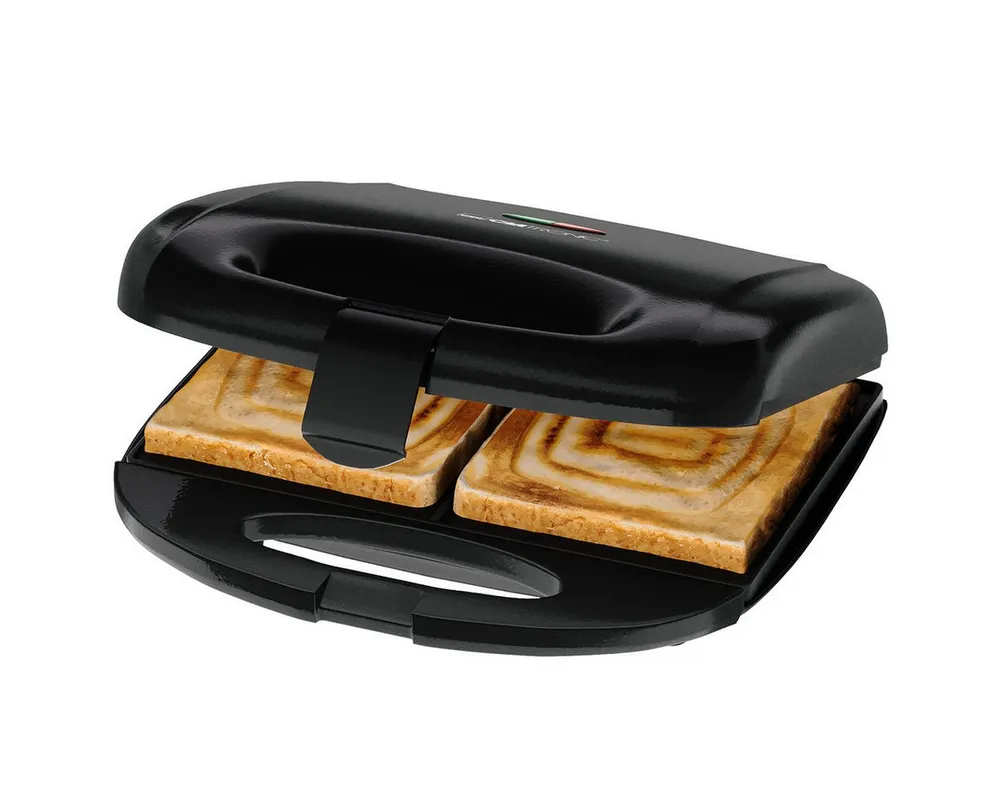 CLATRONIC Sandwichmaker ST 3814, Sandwichtoaster mit Backampel & isolierter Griff