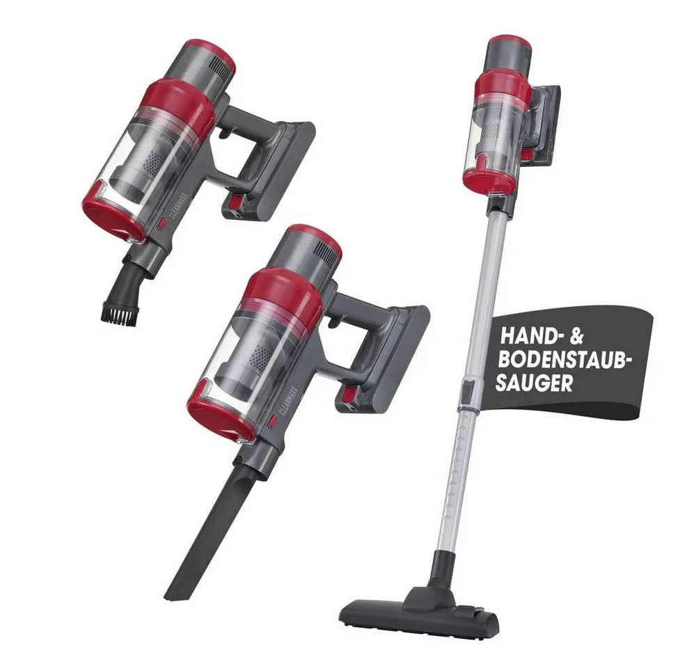 CLEANmaxx Akku-Hand-und Stielstaubsauger Akku-Zyklonsauger