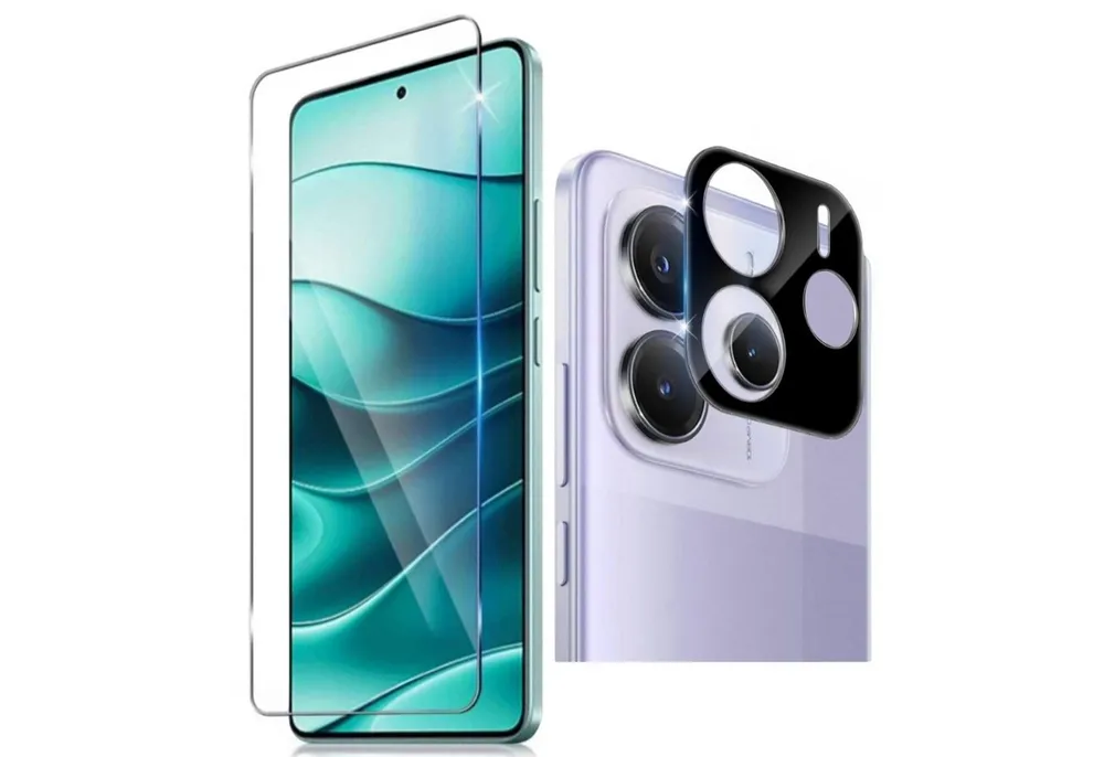 CLM-Tech Displayschutzfolie 1x für Xiaomi Redmi Note 14 4G, 2er Set Kameraglas Panzerglas Displayschutz 9H Glas Folie, 2 Stück, Anti-Fingerabdruck und blasenfreie Anbringung
