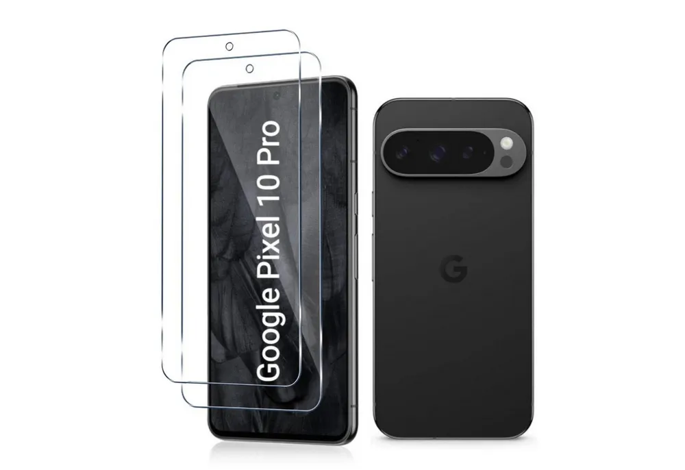 CLM-Tech Displayschutzglas 2X für Google Pixel 10 / 10 Pro, Panzerglas Folie - Blasenfreie Anbringung und kratzfest -, 2 Stück, Anti-Fingerabdruck