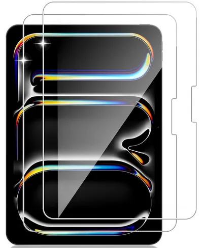 CLM-Tech Displayschutzglas 2X für iPad Air 11 Zoll M4 / M3 / M2 (2026/2025/2024), Set, 2 Stück, Kristallklar Anti-Fingerabdruck und blasenfreie Anbringung