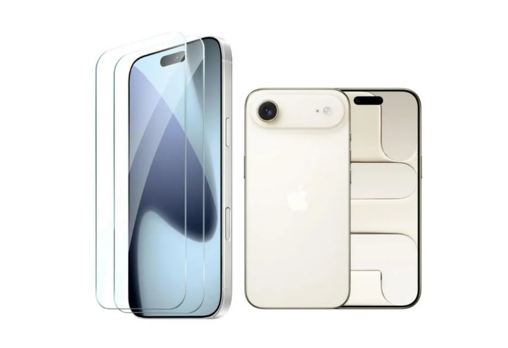 CLM-Tech Displayschutzglas 2X für iPhone 17 Air 6,6 Zoll, Panzerglas Folie - Blasenfreie Anbringung und kratzfest -, 2 Stück, Anti-Fingerabdruck