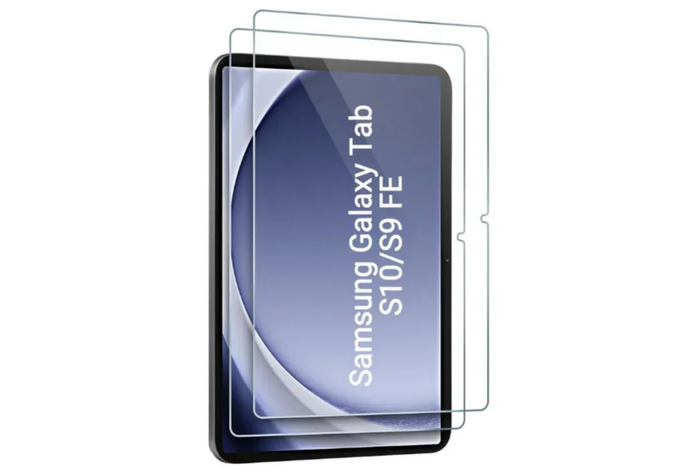 CLM-Tech Displayschutzglas 2X für Samsung Galaxy Tab S10 Lite/ S10 FE 2025/ S9 FE/Tab S9, Panzerglas Spar-Set, 2 Stück, Anti-Fingerabdruck und kratzfest