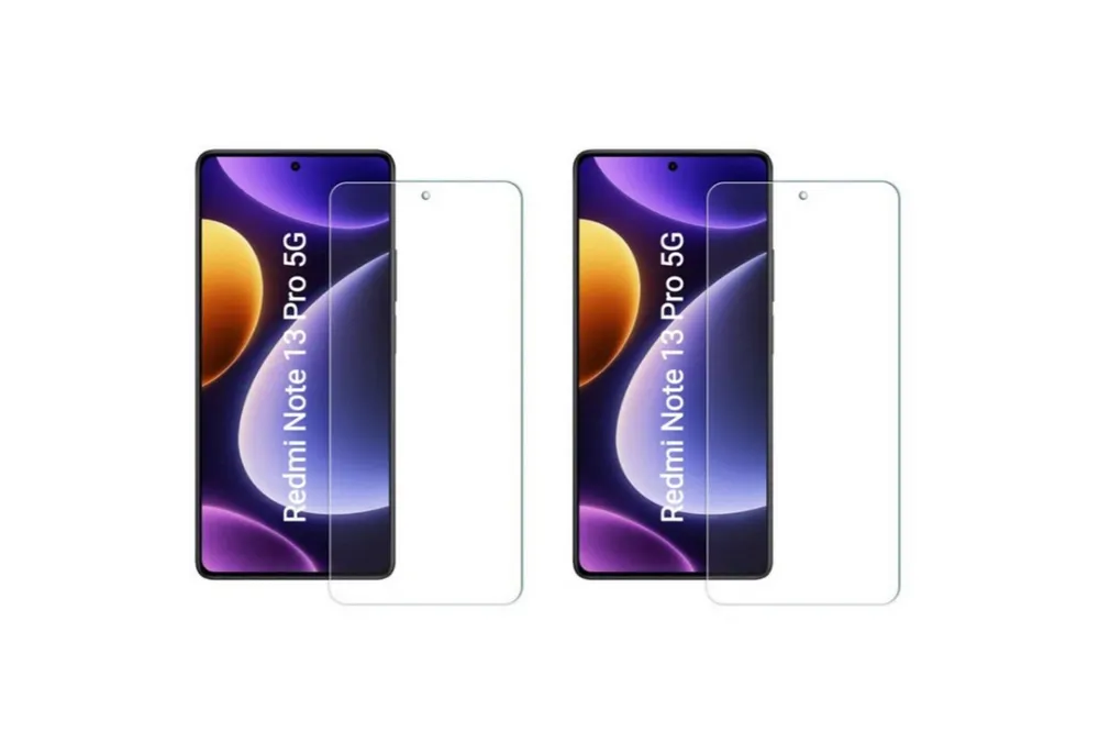 CLM-Tech Displayschutzglas 2x Schutzfolie für Xiaomi Redmi Note 13 Pro 5G - Panzerfolie für Xiaomi Redmi Note 13 Pro 5G, Xiaomi Redmi Note 13 Pro 5G Panzerglas Folie - Anti-Fingerabdruck und kratzfest -, 2 Stück, Kristallklar