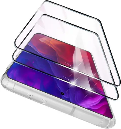 CLM-Tech Displayschutzglas 2x Schutzfolie für Samsung Galaxy S25 Panzerfolie kristallklar für Samsung Galaxy S25 6,17 Zoll, Panzerglas Folie - Anti-Fingerabdruck und kratzfest -, 2 Stück, Kristallklar