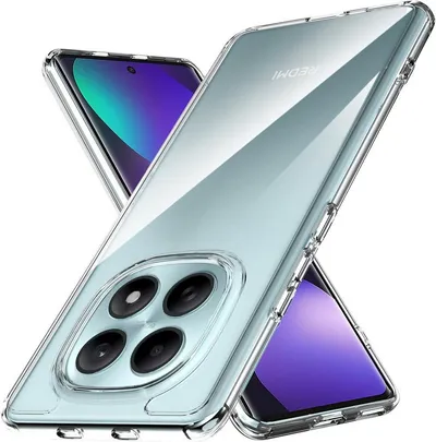 CLM-Tech Handyhülle Transparent für Xiaomi Redmi Note 15 5G / 4G 6,77 Zoll, TPU Gummi, Kratzfest, stoßsicher, schmutzabweisend