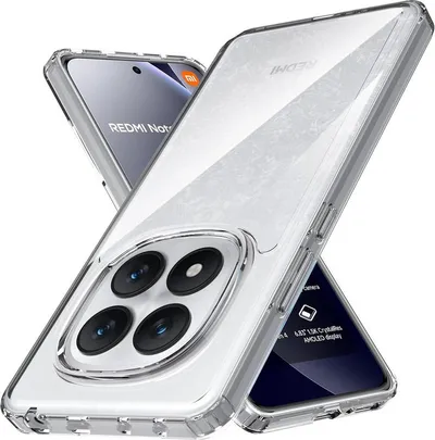CLM-Tech Handyhülle Transparent für Xiaomi Redmi Note 15 Pro+ / 15 Pro Plus 5G 6,83 Zoll, TPU Gummi, Kratzfest, stoßsicher, schmutzabweisend