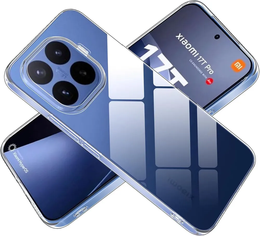 CLM-Tech Handyhülle Transparent für Xiaomi 17T / Xiaomi 17T Pro 6,83 Zoll, - Case mit Öffnungen für alle Bedienelemente