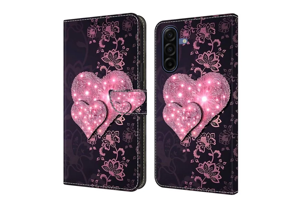 CLM-Tech Handytasche für Samsung Galaxy A27 5G Klapphülle aus PU-Leder (1-tlg., Flip Case), Magnetverschluss, Standfunktion und Kartenfächer