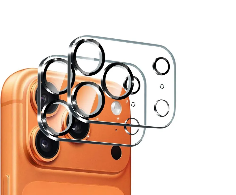 CLM-Tech Kameraschutzglas 2X für Apple iPhone 17 Pro Max 6,9 Zoll, Linse Schutzglas 9H Glas - Folie kristallklar Panzerglas, 2 Stück, Kratzfest