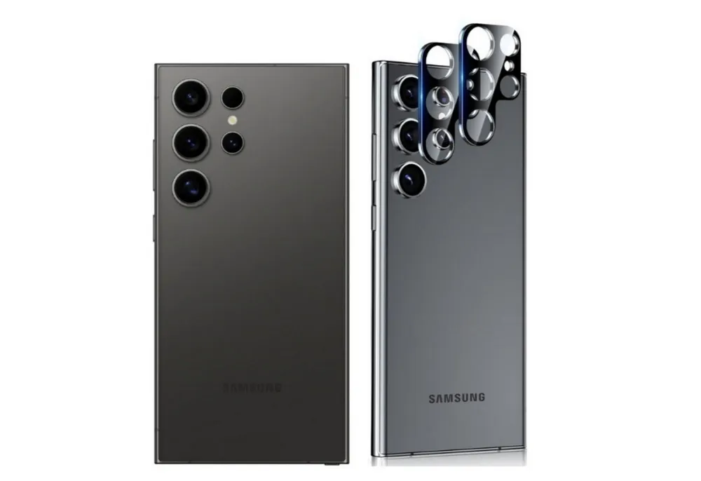 CLM-Tech Kameraschutzglas 2X Samsung Galaxy S25 ULTRA Kameraglas kristallklar für Samsung Galaxy S25 Ultra 6,8 Zoll, Linse Schutzglas 9H Glas - Folie kristallklar 2X Stück Kameraschutz, 2 Stück, Kratzfest