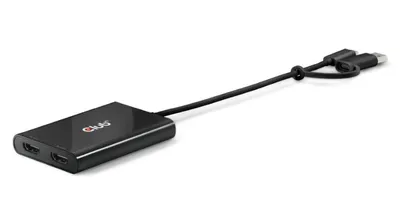 Video Splitter Club 3D CSV-1475 USB-C Dual HDMI 2x 4K 60Hz Schwarz