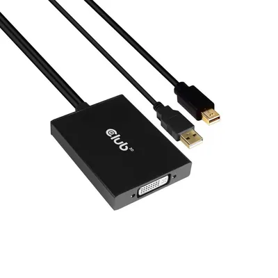 Adapter Club 3D CAC-1130 Mini DisplayPort USB-A zu DVI Dual Link 0,6m Schwarz