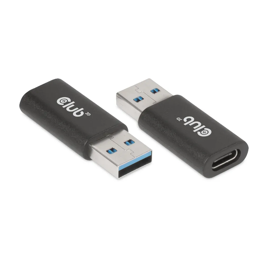 USB-A 3.2 Gen1 auf USB-C Club 3D CAC-1525 5Gbps Adapter Schwarz Plug and Play