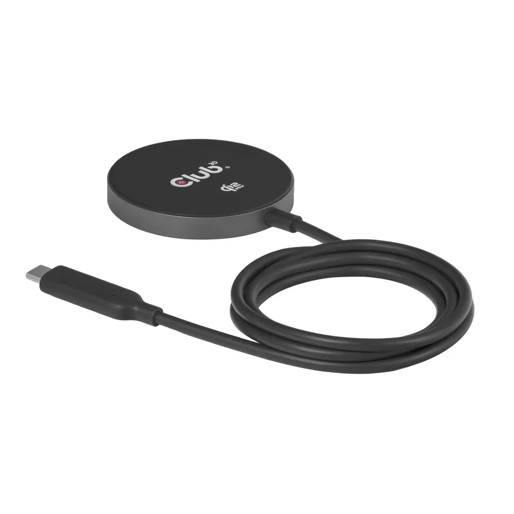 Ladegerät Club 3D CAC-3027 Qi2 25W MagSafe Schwarz Kompakt