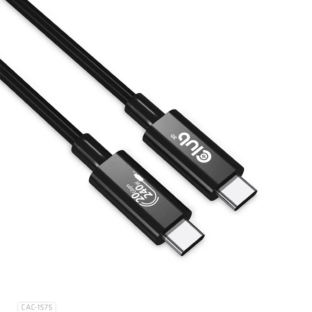 Kabel USB-C Club 3D CAC-1575 2 m USB4 Gen 2x2 20 Gbit/s Schwarz