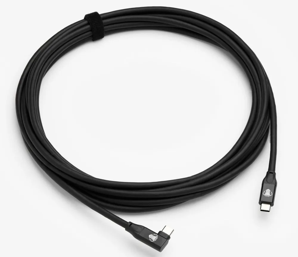 COBRAUNION USB-C an USB-C 90° 5m schwarz