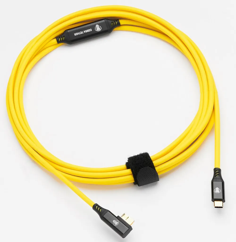 COBRAUNION USB-C an USB-C 90° 10m gelb