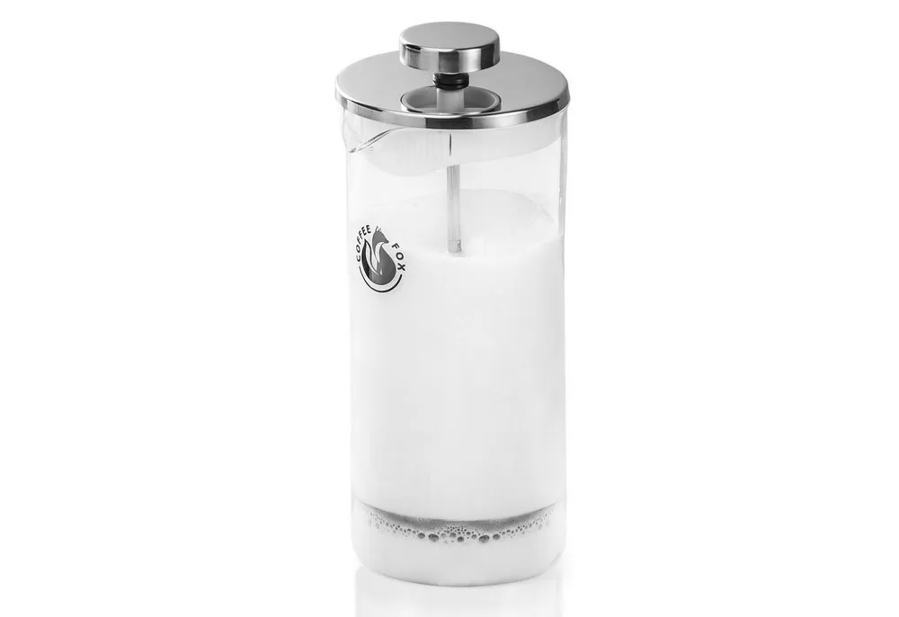 Coffee Fox Milchaufschäumer Coffee Fox Milchaufschäumer aus Glas – French Press 450 ml Milchschaum, French Press Milchschaum 450 ml