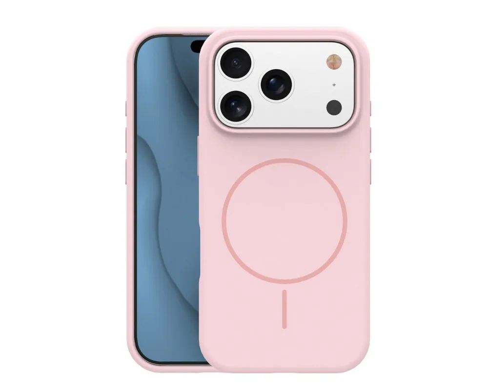 COFI 1453 Handyhülle TFO Silicone Thin Mag kompatibel mit iPhone 17 Pro Max hellrosa Schutz 6