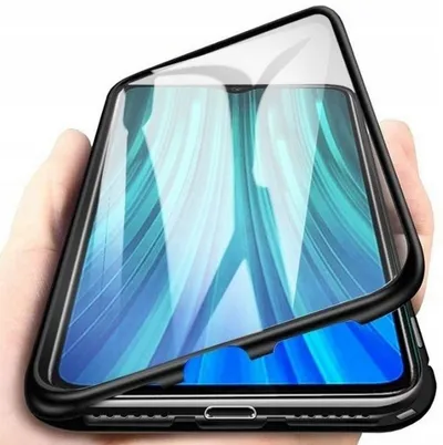 cofi1453 Smartphone-Hülle 360 Magnet Slim Metall Case mit Schutzglas Vorne+Hinten