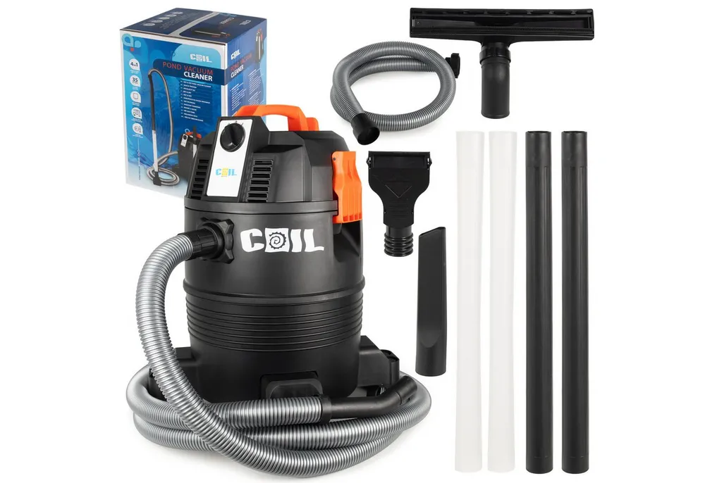 COIL Teichschlammsauger Schlammsauger, Poolreiniger Staubsauger, Teichreiniger, 1600 W, Großer Tank (35l), Gebläsefunktion, Zwei Betriebsarten