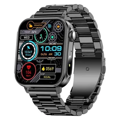 Colmi P80 Steel Bluetooth GPS 44mm Schwarz Stahl Wasserdicht IP67 Pulsmesser