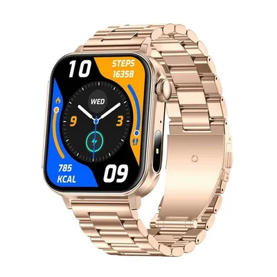 COLMi P80 Bluetooth 1,83" Gold Gehäuse Stahl Armband IP67 SpO2 Herzfrequenzmesser