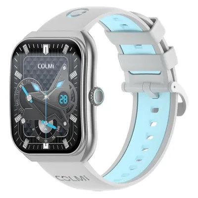 Colmi P86 Bluetooth GPS 44mm AMOLED Silber Silikon M Multisport Fortgeschritten Wasserdicht